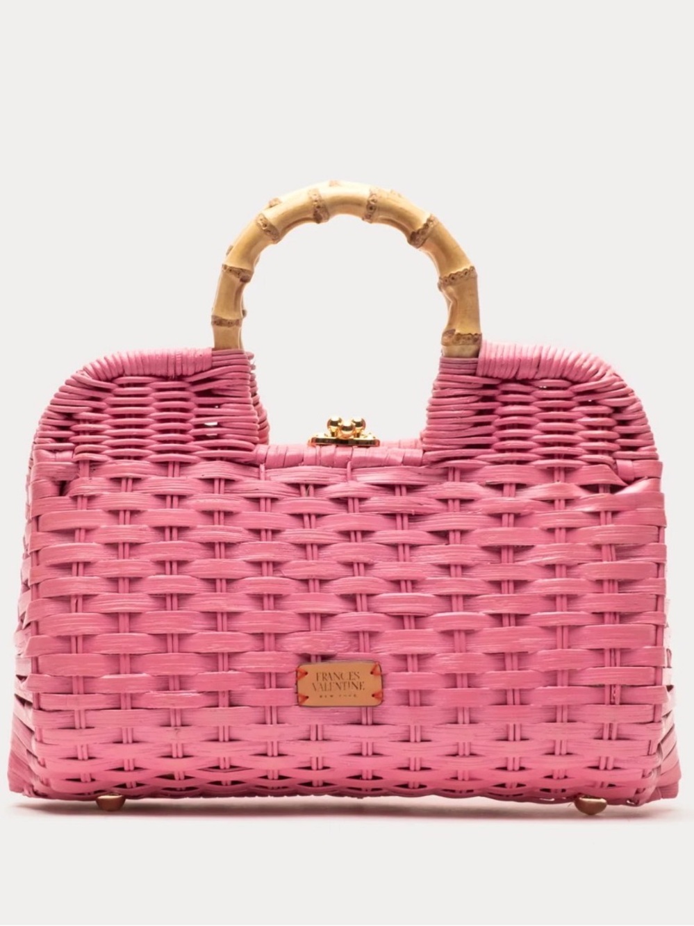 Frances Valentine Buzzy Basket Bag
Handbag with Bamboo Top Handles - Picture 2 of 12